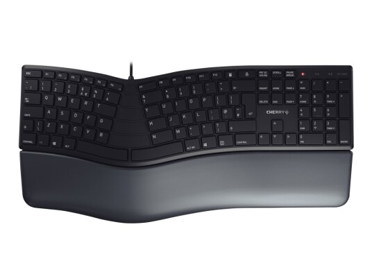 Cherry Kc 4500 Ergo - Tastatur - Usb - Qwerty - Storbritannia - Svart