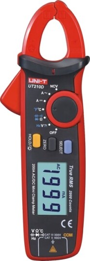 Uni T UT210D Strømtang AC/DC 200 A Uni T UT210D Strømtang AC/DC 200 A