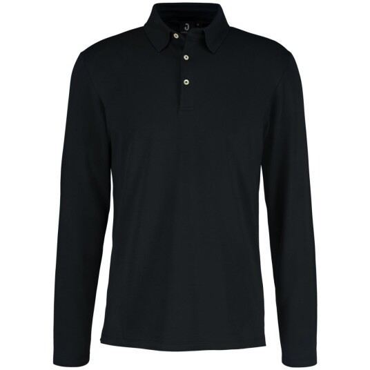JOBELINE Pique herre Malme lang arm; Størrelse 2XL; Svart JOBELINE Pique herre Malme lang arm; Størrelse 2XL; Svart