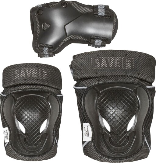 Street Surfing Save My Bone Protecting Set Black XS