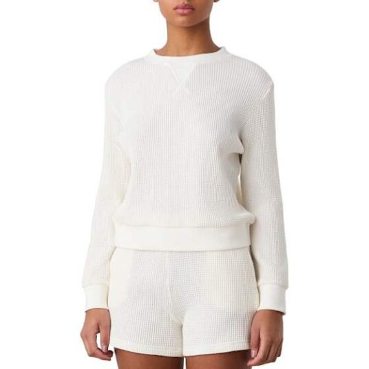 We Norwegians Waffle Crewneck Dame Off White S