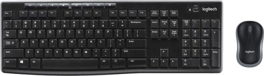 Logitech MK270 Trådløs Tastatur og Mussett med USB Tilkobling - Engelsk - Svart