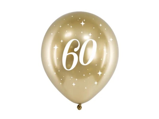 Partydeco Glossy Ballonger 30Cm 60 Gull Én Størrelse