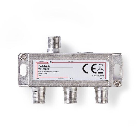 F-Fordeler For Satellitt - Satelittsplitter - 5 - 2400 Mhz - Maks. 10,5 Db Demping - 3 Utganger F-Fordeler For Satellitt - Satelittsplitter - 5 - 2400 Mhz - Maks. 10,5 Db Demping - 3 Utganger