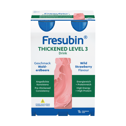 Fresubin Thickened Level 3 Næringsdrikk Markjordbær 4x200 ml Fresubin Thickened Level 3 Næringsdrikk Markjordbær 4x200 ml