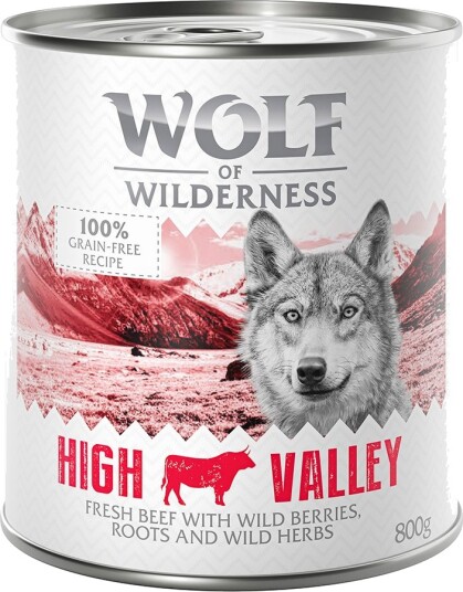 Wolf Of Wilderness våtfôr Adult Single Protein High Valley Storfe 6 x 800 g