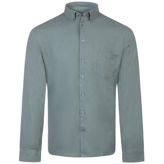 Thad Shirt Dark Navy S Linen cotton LS shirt