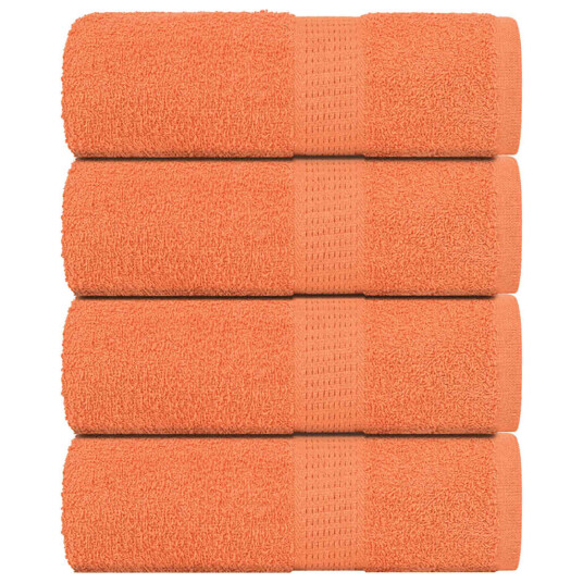 Vaskehåndklær FROGN 4 stk oransje 30x30 cm 360 gsm