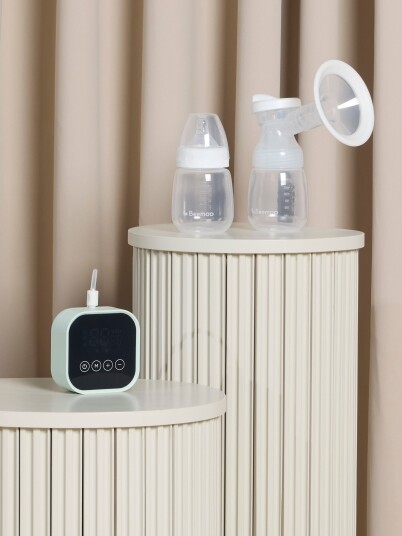 Beemoo CARE Pumply Elektrisk Brystpumpe Dobbel Soft Green