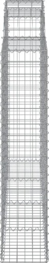 vidaXL Gabionkurver buede 8 stk 200x30x140/160 cm galvanisert jern