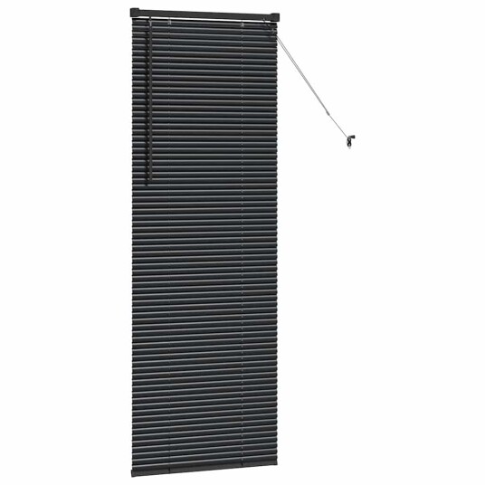 Vindu Persienne med gardiner Svart Aluminium Vindu Persienne med gardiner Svart Aluminium