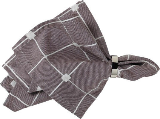 Broste Copenhagen Tila stoffserviett 45 x 45 cm Decadent chocolate off white