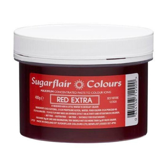 Sugarflair  Max Concentrate Pastafarge Red Extra 400g 