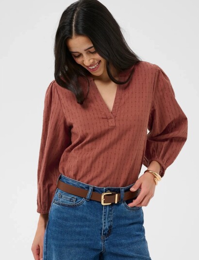 Kaffe Kabea Blouse Brown 38