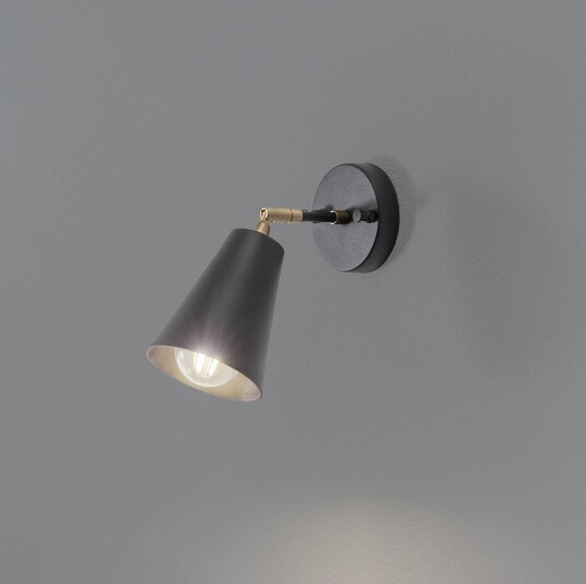 Vegglampe Evander Opviq dimbar Sort Stue / spisestue Metall