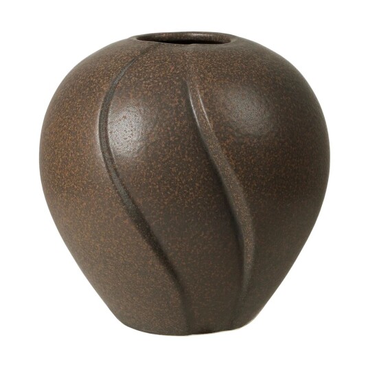 Broste Copenhagen Leda vase Ø25x25 cm Antique brown