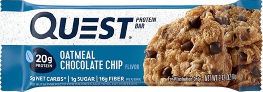 Quest bar oatmeal chocolate chip 60 gr Quest bar oatmeal chocolate chip 60 gr