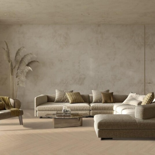 Gerflor Vinylgulv Virtuo 55 Rigid Acoustic Blomma Beige Herringbone
