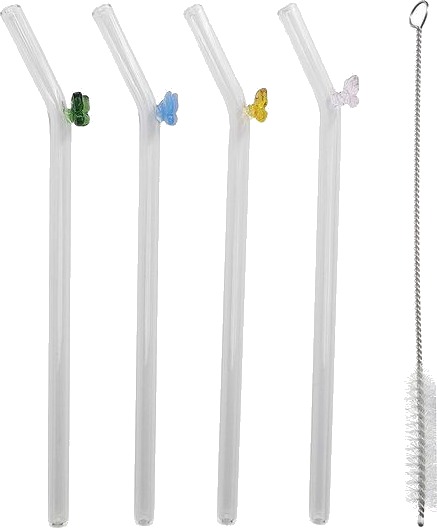 Modern House Fun sugerør 20 cm 4 stk sommerfugl Modern House Fun sugerør 20 cm 4 stk sommerfugl