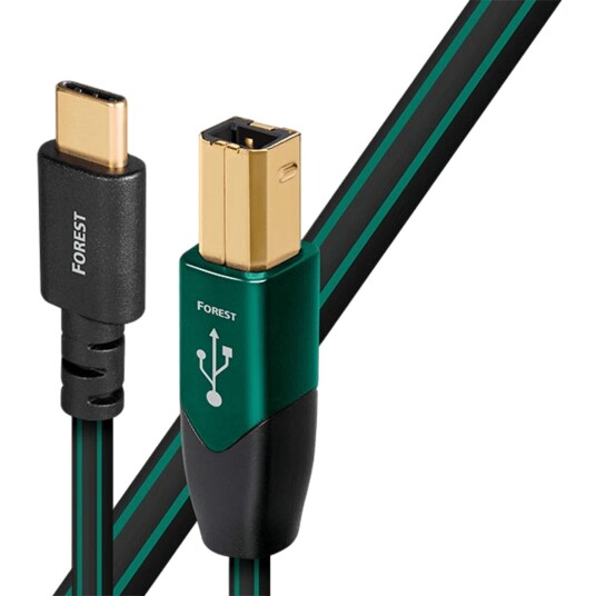 AudioQuest Forest USB B to USB C USB kabel   6 års medlemsgaranti på HiFi Grønn