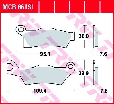 Bremseklosser TRW MCB861SI