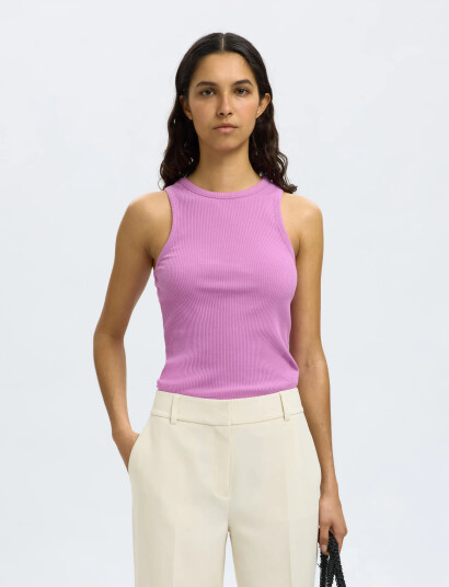 Selected Slfanna O-Neck Tank Top Noos - Purple - XS Selected Slfanna O-Neck Tank Top Noos - Purple - XS