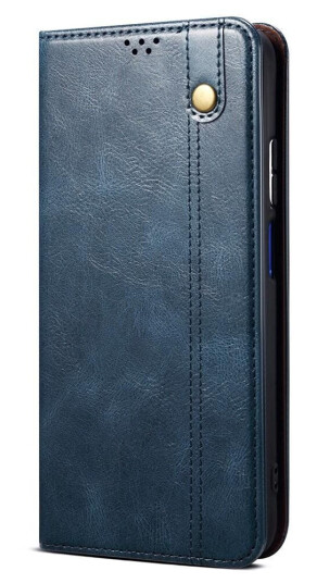 INCOVER iPhone 13 Top Button PU Skinn Deksel - Blå