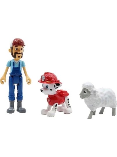 Paw Patrol Marshall Figursett med Bevegelige Ledd - 3 Figurer for Barn Fra 3 År
