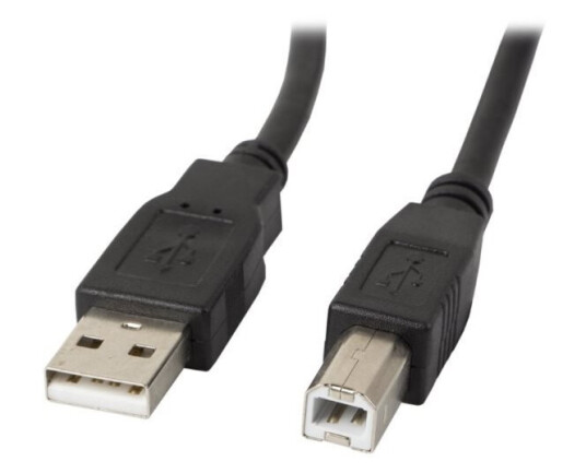 USB-A til USB-B 2.0 Kabel Svart (5 Meter)