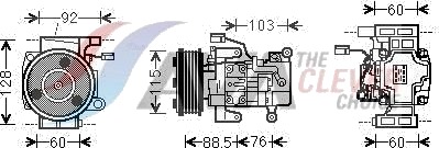 AC kompressor AVA Clever Choice MZAK251