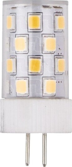 Spl G4 3W dimbar LED pære 12V   300lm T17 2700K klart glass   Dimbar : Dimbar Kulør : Varm