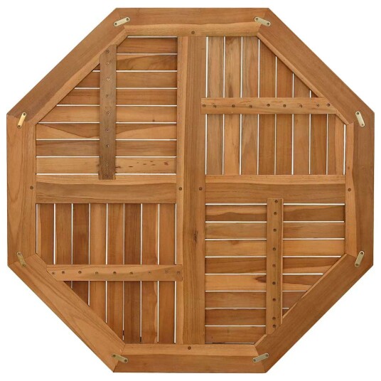  Bordplate 90x90x2,5 cm åttekantet heltre teak 366667