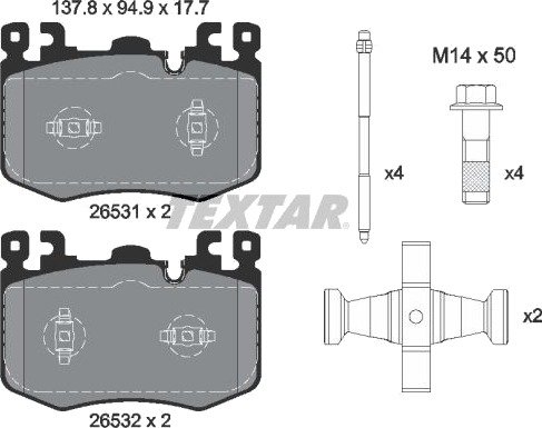 Bremseklosser TEXTAR 2653101