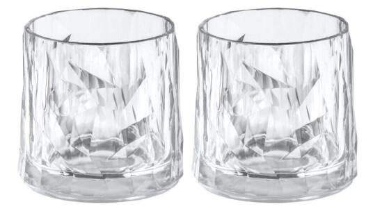 Koziol Club No. 2 tumblerglass plast 25 cl 2-pakning Krystallklar 1736159-01-0 1736137-01-0