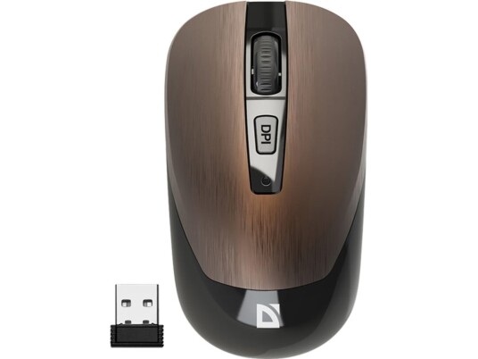Defender Wave Mm-995 Optical Clickless Silent 1600Dpi Brown Mouse Defender Wave Mm-995 Optical Clickless Silent 1600Dpi Brown Mouse