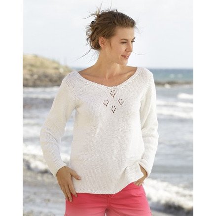 Sunny Day by DROPS Design Genser Strikkeoppskrift str S XXXL