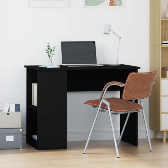 vidaXL Skrivebord svart 100x55x75 cm konstruert tre vidaXL Skrivebord svart 100x55x75 cm konstruert tre