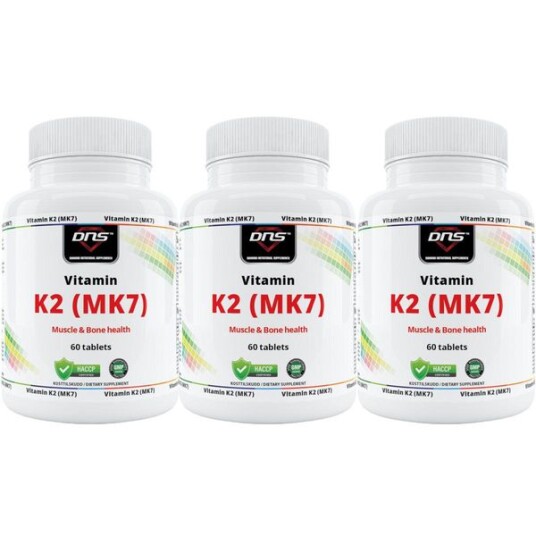 3 pack Vitamin K2 MK7 3 x 60 tabletter