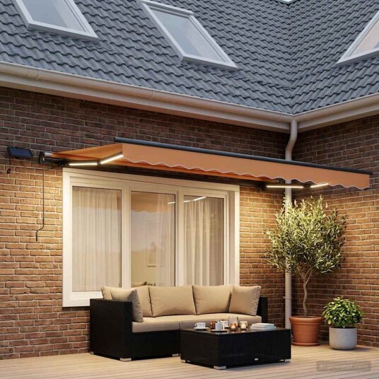 vidaXL Uttrekkbar markise sand 300 x 250 cm Stoff og Aluminium