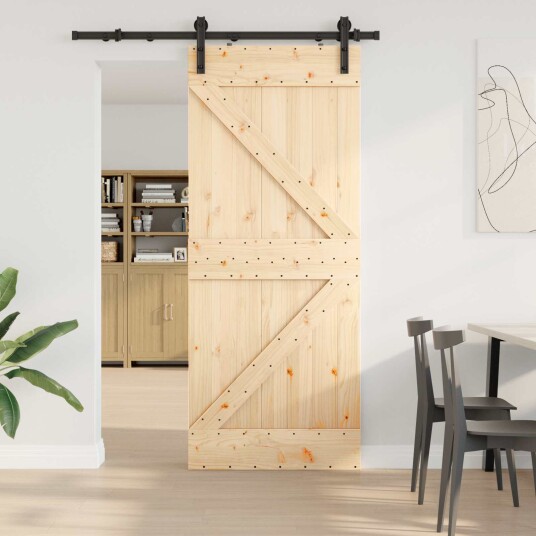Skyvedør NARVIK Naturlig og svart 85 x 210 cm 152,5 cm Skyvedør NARVIK Naturlig og svart 85 x 210 cm 152,5 cm