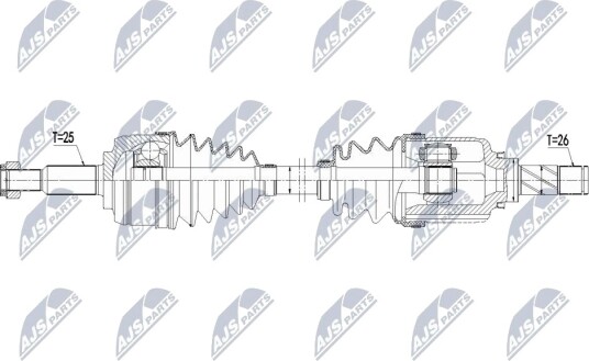 NTY NPW RE 226 Drivaksel