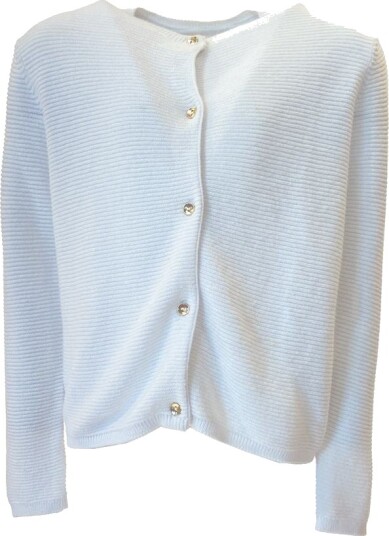 Salto Leona Rillestrikket Cardigan White (134/140)