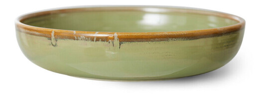 HK Living Home Chef dyp tallerken large Ø 21, 5 cm Moss green