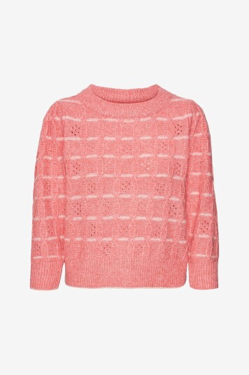 Vero Moda - Genser vmNewleonor 3/4 O-neck Pullover - Rød