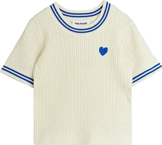 Mini Rodini Cable Knit Top Cream 92/98 Mini Rodini Cable Knit Top Cream 92/98