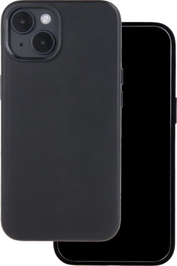 Mag Leather Deksel for iPhone 15 Pro Max Svart