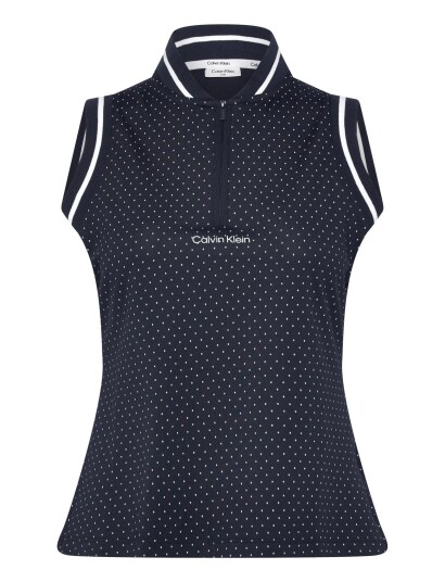 Calvin Klein Golf Camilla Printed S/Less Polo   Navy   XXL