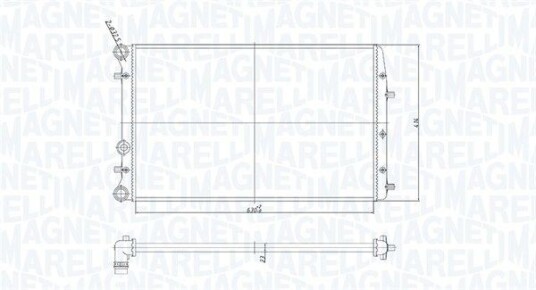 Radiator MAGNETI MARELLI 350213841000 Radiator MAGNETI MARELLI 350213841000