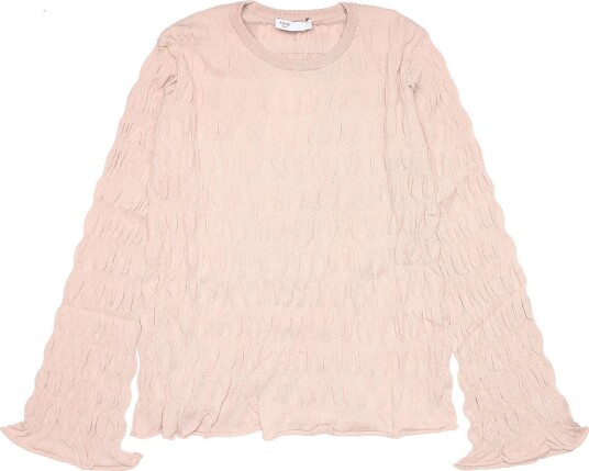 Mango Teen Ruched Fine Knit Sweater LT PASTEL PINK XS Mango Teen Ruched Fine Knit Sweater LT PASTEL PINK XS