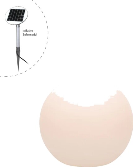 8 Seasons Shining Globe 40 LED Solcellelampe Ø40cm Hvit